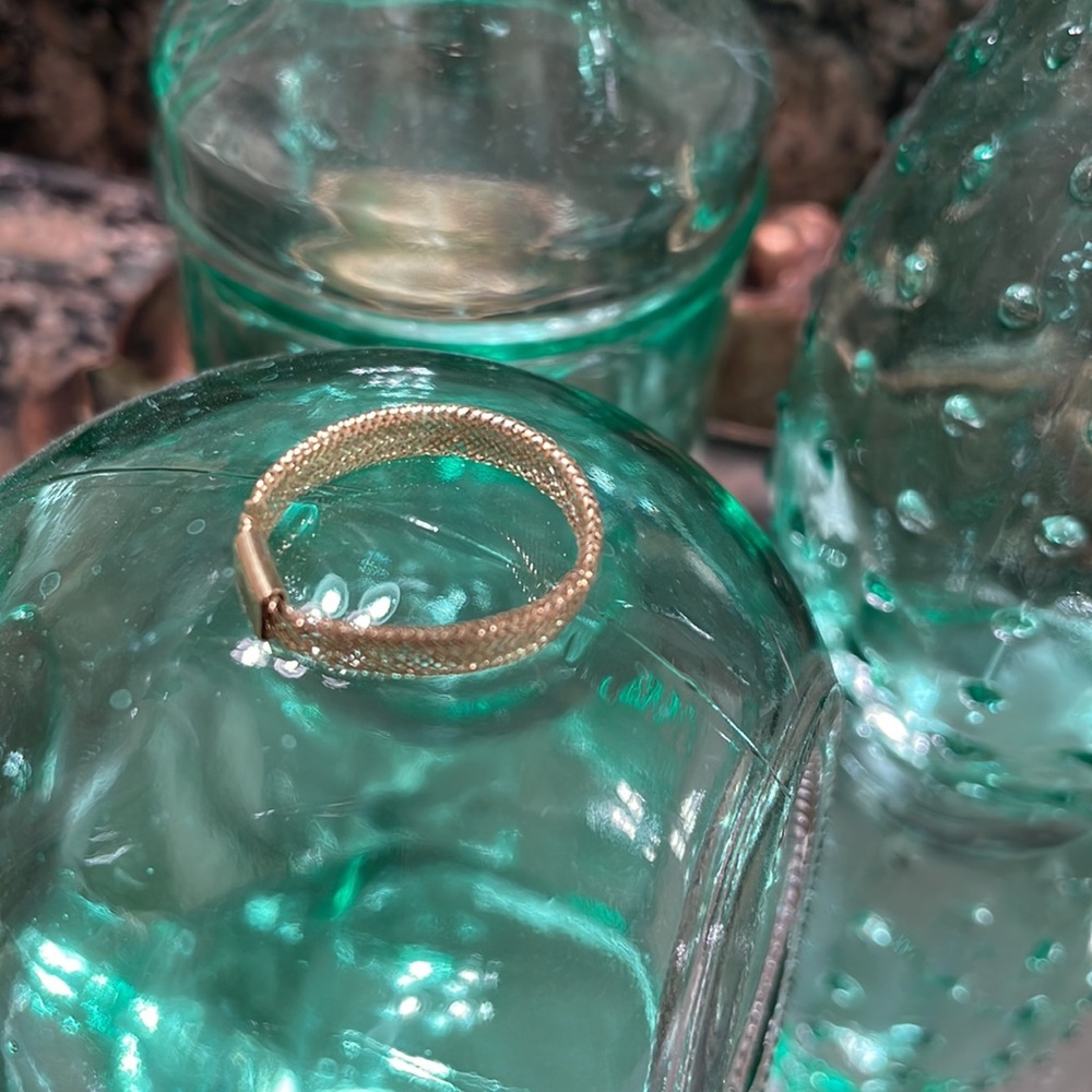 Solid 14k Mesh Ring - image 2